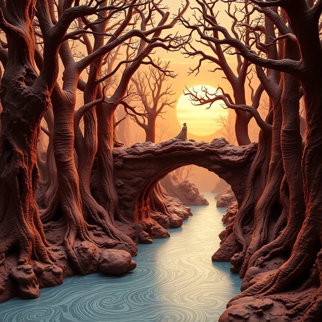 Un paisaje de arcilla roja